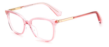Youth Girls Kate Spade Eyeglasses: Tahlia - Pink SpecSMART Eye Clinic (Diagonal View)